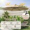 Costway 10FT Patio Solar-Lighted 112 LED Cantilever Offset Umbrella Crank Tilt Outdoor